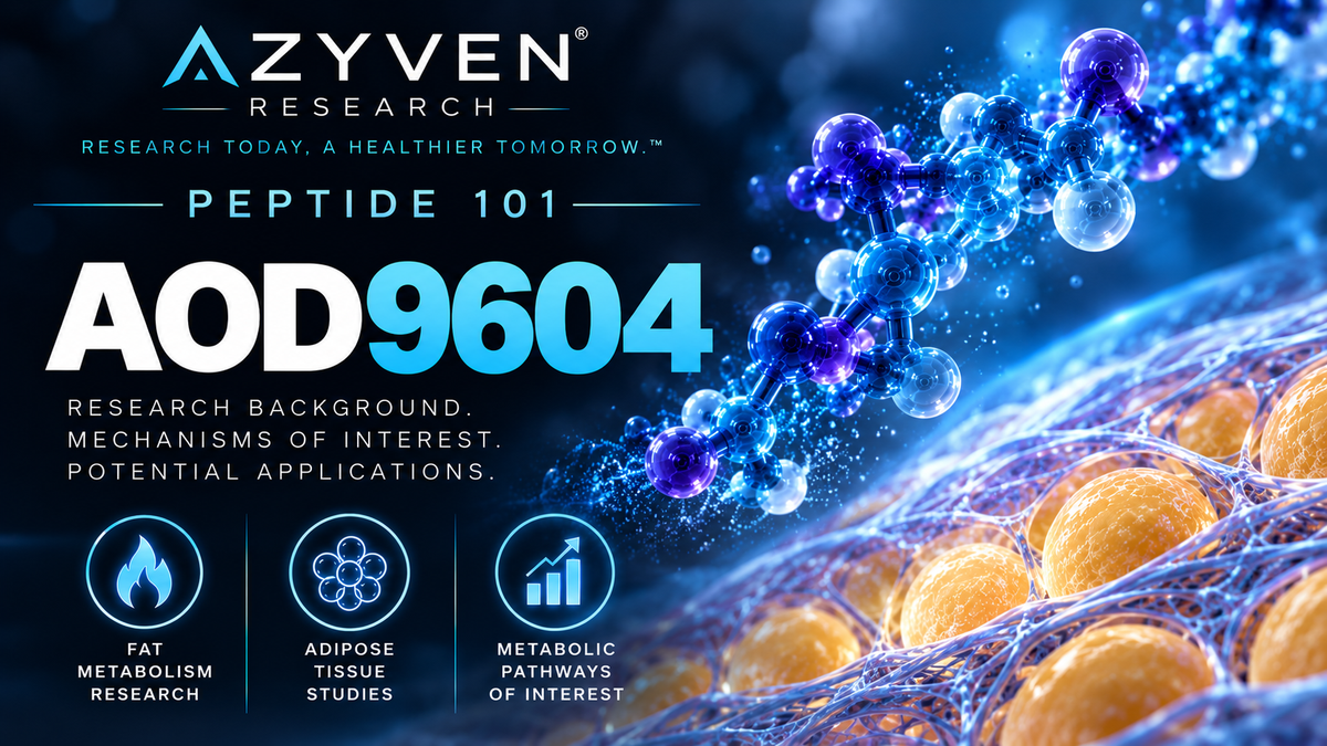 Azyven Peptide 101: AOD9604 — Understanding Growth Hormone Fragment and Lipid Metabolism Research