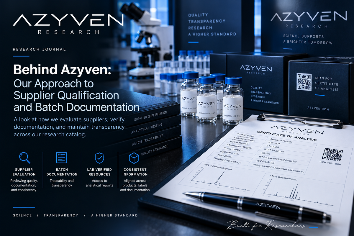 Behind Azyven: Our Approach to Supplier Qualification and Batch Documentation