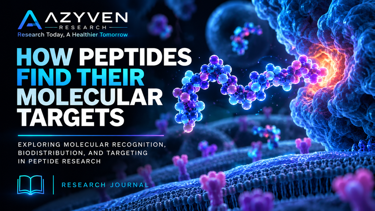 Azyven Research Journal — how peptides find their molecular targets through molecular recognition, biodistribution and receptor targeting