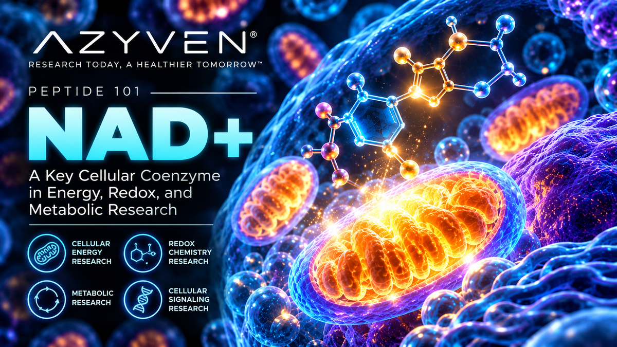 NAD+ Peptide 101 — cellular energy, redox chemistry, metabolic and cellular signaling research