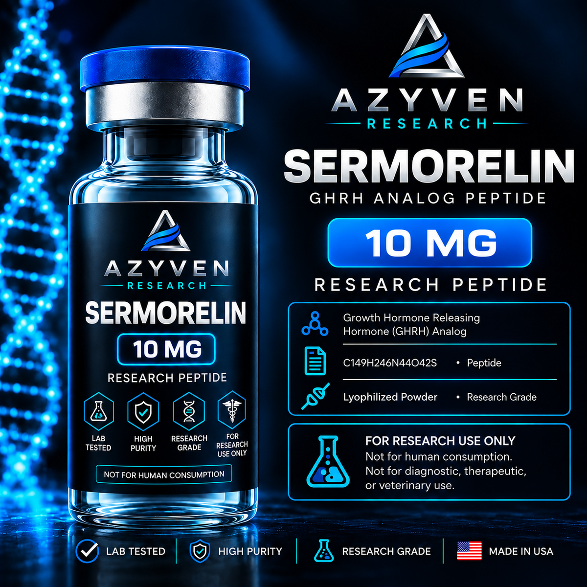 Sermorelin — 5 mg & 10 mg